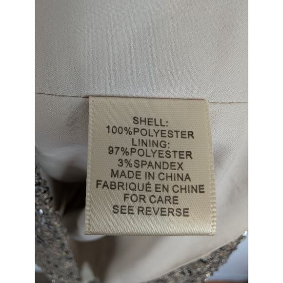 Ronny Kobo Lauper Dress Mini Sequin V Neck New Years Glam Sexy Silver Size S - Picture 13 of 16